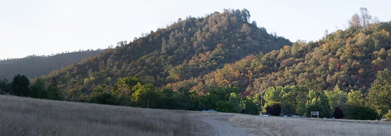 Photo of a meadow and tree-covered hills in Coarsegold, California